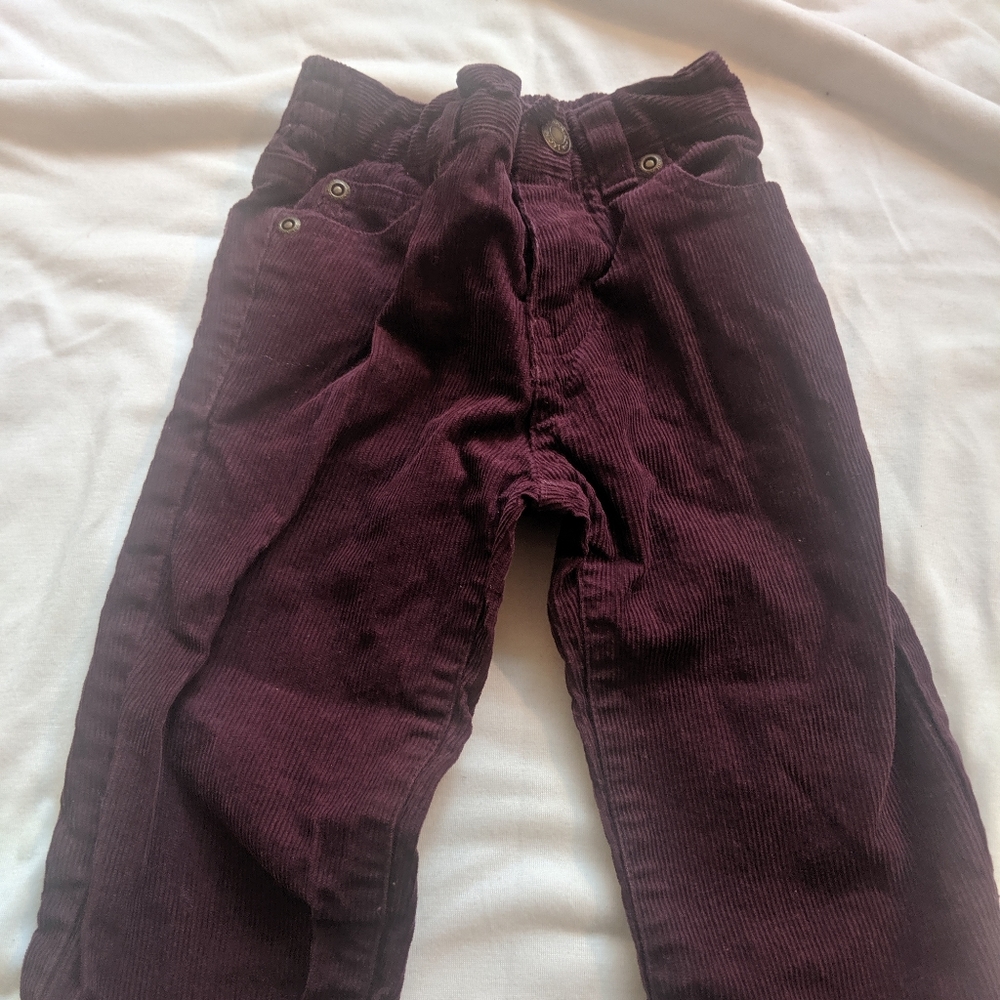 Janie and jack corduroy maroon pants 12-18 mon